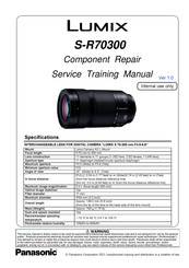 Panasonic Lumix S-R70300 Service Training Manual