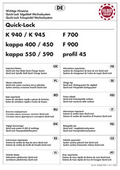 Felder Quick-Lock Spindle Shaft Quick Change System Manual