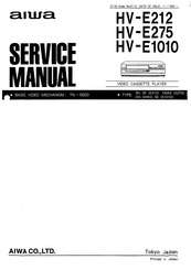 Aiwa HV-E275 Service Manual