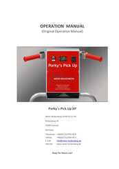 MEIER-BRAKENBERG Porky's Pick Up XP Operation Manual
