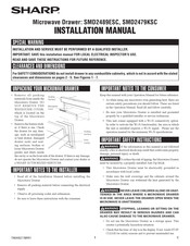 Sharp SMD2479KSC Installation Manual