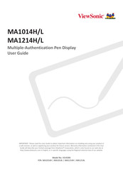 ViewSonic MA1214H User Manual