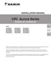 Daikin VRV Aurora Series Installation Manual