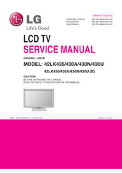 LG 42LK430A-ZG Service Manual