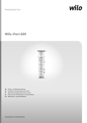 Wilo Port 600 Installation And Operating Instructions Manual
