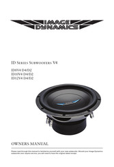 Image Dynamics USA ID12V4 D4 Owner's Manual