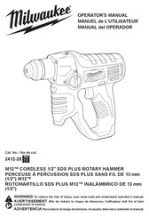 Milwaukee M12 2412-20 Operator's Manual