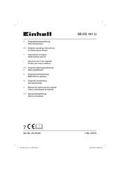 EINHELL GE-CG 18/1 Li Original Operating Instructions