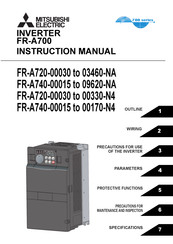 Mitsubishi Electric FR-A720-03460-NA Instruction Manual
