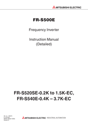 Mitsubishi Electric FR-S500E Instruction Manual