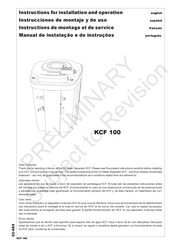 KAESER KCF 100 Instructions For Installation And Operation Manual