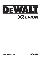 DeWalt DCG418T2 Original Instructions Manual