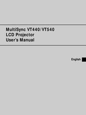 NEC MultiSync VT540JK User Manual