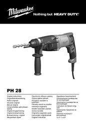 Milwaukee PH 28 Original Instructions Manual