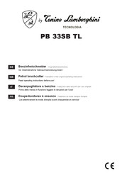 Tonino Lamborghini PB 33SB TL Translation Of The Original Operating Instructions