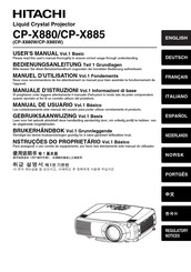 Hitachi CP-X885J User Manual