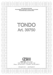 Gessi TONDO 39750 Manual