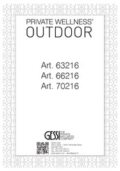 Gessi PRIVATE WELLNESS OUTDOOR 66216 Manual