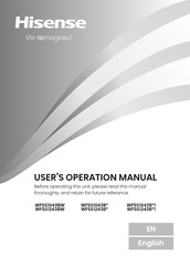 Hisense WF5S1043B Series User's Operation Manual