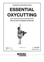 Lincoln Electric P07085005NG Safety Instruction For Use And Maintenance