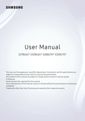 Samsung Odyssey G7 S27BG65 Series User Manual