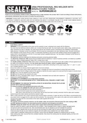 Sealey SUPERMIG255.V2 Instructions Manual