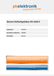 STEINEL PROFESSIONAL HG 2220 E Instructions Manual