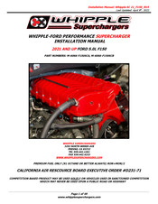 Whipple M-6066-F150SCB Installation Manual