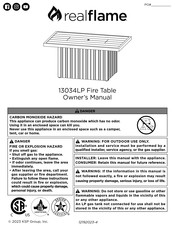 RealFlame 13034LP Owner's Manual