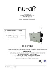 Nu-Air ES095E Operating, Maintaining & Installing
