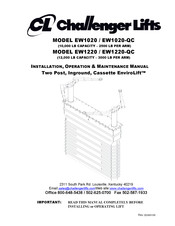 Challenger Lifts EnviroLift EW1220 Installation, Operation & Maintenance Manual