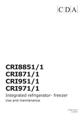 CDA CRI871/1 Use And Maintenance