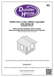 Dunster House AVON E10-2525A-28 Installation Manual