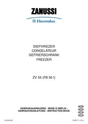 Zanussi Electrolux ZV 55 Instruction Book