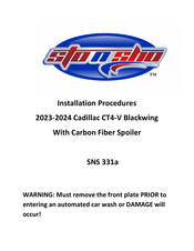 Sto N Sho SNS 331a Installation Procedures Manual
