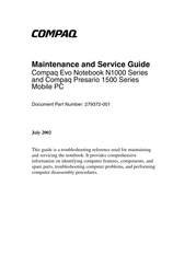 Compaq N1000 Maintenance And Service Manual