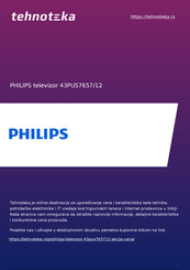 Philips 43PUS7657/12 Quick Start Manual