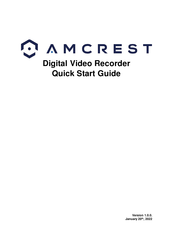 Amcrest AMDV5M32-6TB Quick Start Manual