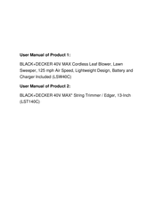 Black & Decker LSW40 Instruction Manual
