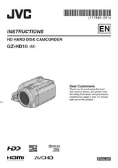 JVC GZ-HD10AA Instructions Manual
