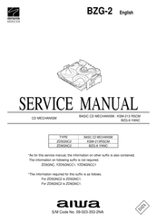 Aiwa BZG-2 Service Manual