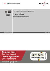 EWM T drive 4 Rob 2 Operating Instructions Manual