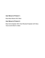 Bose Bass Module 500 Manual