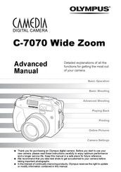 Olympus CAMEDIA C-7070wz Advanced Manual