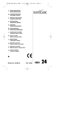 Hurricane 34.038.12 Operating Instructions Manual