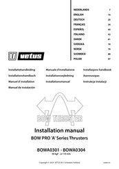 Vetus BOWA0301 Installation Manual