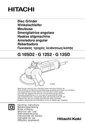 Hitachi Koki G 10SD2 Handling Instruction
