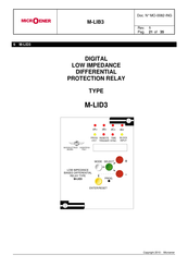 MICROENER M-LIB3 Operation Instructions Manual