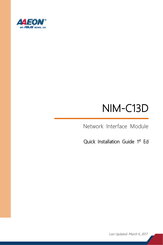 Asus AAEON NIM-C13D Quick Installation Manual