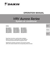 Daikin RELQ144TBTJ Series Operation Manual